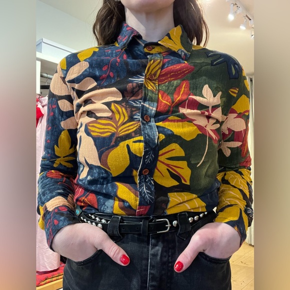 Vintage Palm Print Button Down - Picture 7 of 7